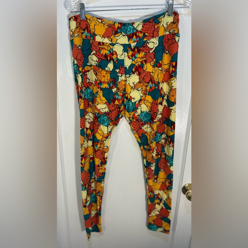 LuLaRoe Women's Tall & Curvy Leggings Disney Oogie Boogie Pattern